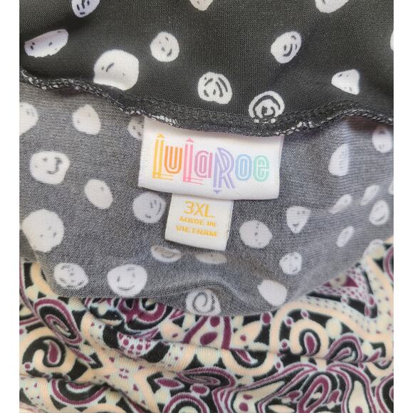 2 Lot LulaRoe Women's Maxi Skirt Plus Size 3X Polka Dot Paisley Fold Over Waist - Picture 8 of 11
